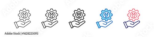 Technical Support Icon In 5 Different Styles Set Collection.   