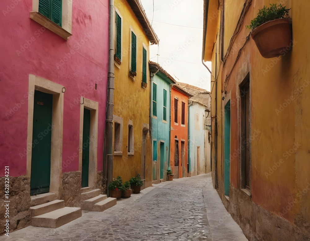 Fototapeta premium narrow street in the old town