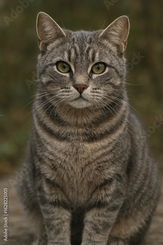 Wallpaper Mural grey tabby cat AI generated Torontodigital.ca