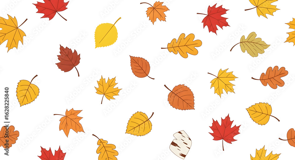 Obraz premium Autumn leaves pattern design