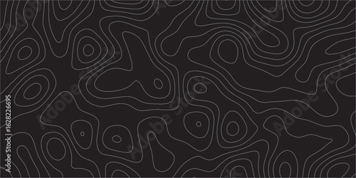 Topographic canyon geometric map relief texture with curved layers and shadow .Abstract geometric topographic contour map background. Panorama view gradient multicolor wave curve .	
