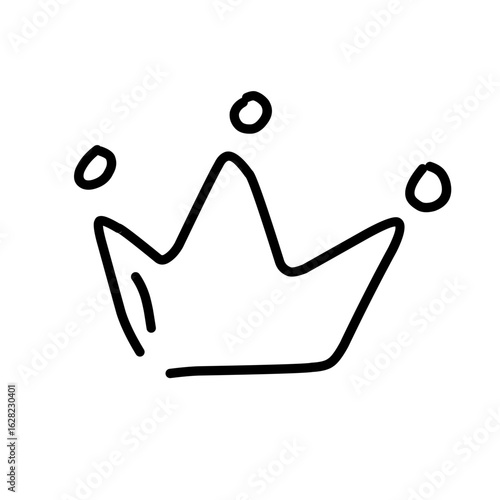 Hand drawn doodle crowns