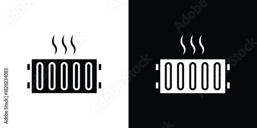 Radiator icon design. vector graphics in flat.