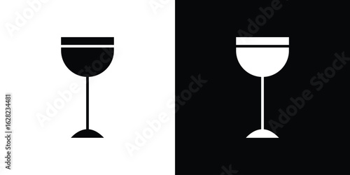 Wine glass icon design. vector graphics in flat.