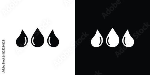 Water drop shape icon design. vector graphics in flat.