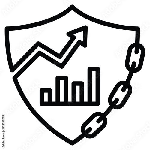 Supply Chain Resilience Icon Line Vector Illustration