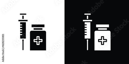 Vaccination icon design. vector graphics in flat.