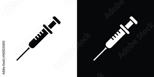Syringe injection icon design. vector graphics in flat.