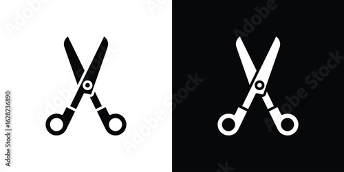 Scissors icon design. vector graphics in flat.
