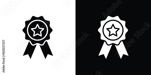 Rosette icon design. vector graphics in flat.