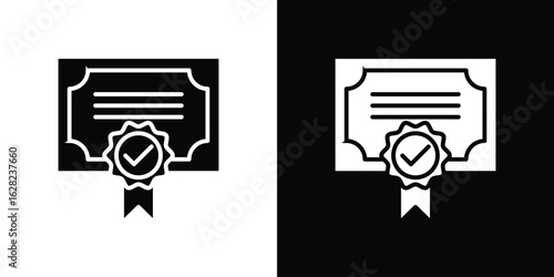 Qualification icon design. vector graphics in flat.