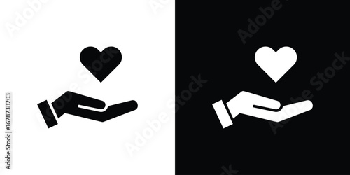 Philanthropy icon design. vector graphics in flat.