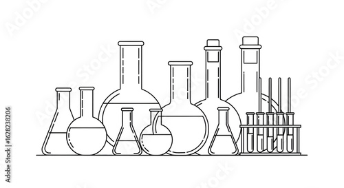 Collection of laboratory glassware