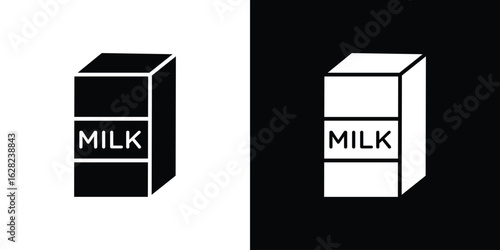 Milk carton icon design. vector graphics in flat.