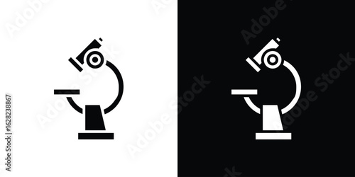 Microscope icon design. vector graphics in flat.