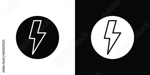 Lightning icon design. vector graphics in flat.