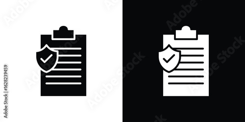 Insurance policy icon design. vector graphics in flat.