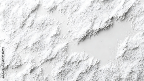 Elevated White Terrain Texture with Sharp Ridges and Valleys for Topographic Visualizations