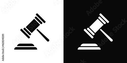 Gavel icon design. vector graphics in flat.