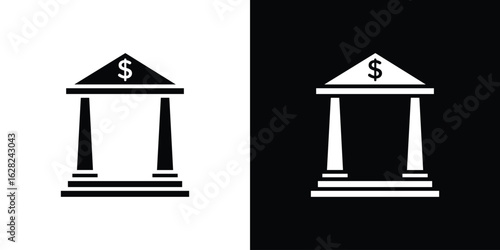 Bank icon design. vector graphics in flat.
