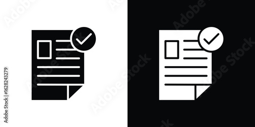 Approved document icon design. vector graphics in flat.