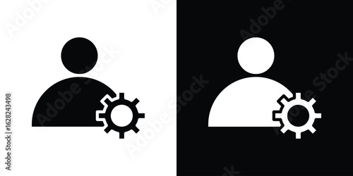 Account settings icon design. vector graphics in flat.