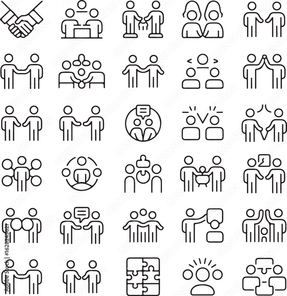 Fototapeta premium People interacting collaboration communication teamwork business partnership handshake