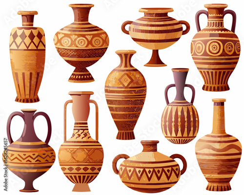 old clay pots