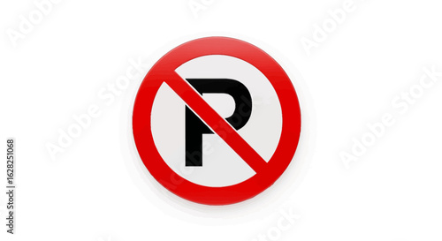 A clear illustration of a universal no parking sign isolated on a white background, design ID AIzaSyA4MiyLO_iMNz9cmtUvUYng6zwvjaqQWt8.