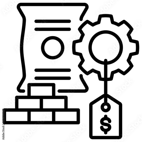 Raw Materials Line Icon