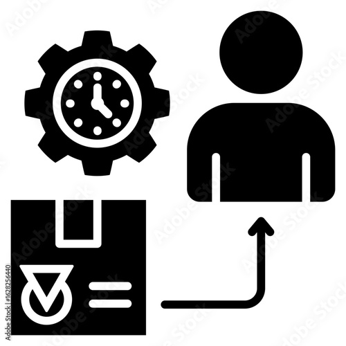 Lead Time Glyph Icon