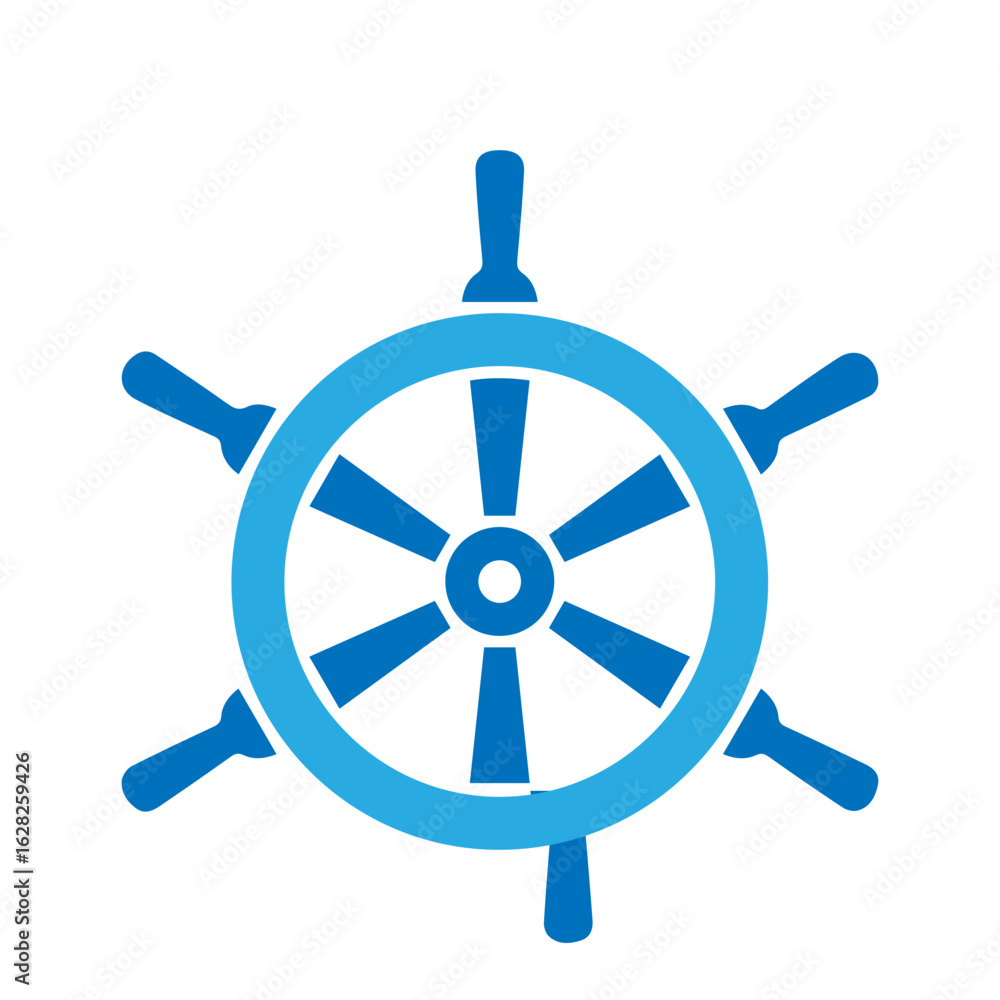 Fototapeta premium ship's steering wheel icon