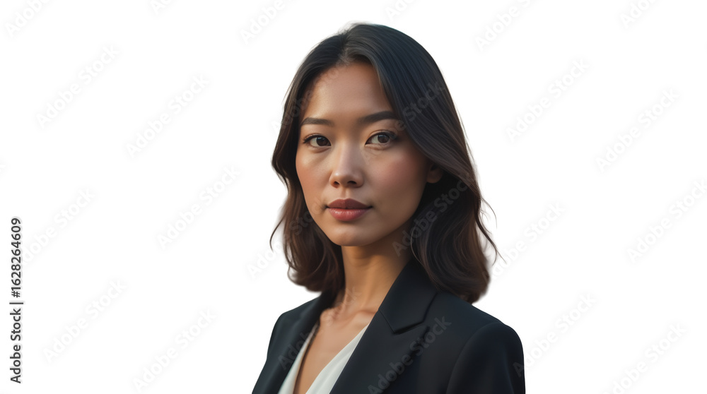 Successful Businesswoman in Rome, Italy – An extreme close-up of an East Asian woman in contemporary chic attire, exuding confidence and professionalism. Successful Businesswoman in Rome, Italy – An extreme close-up of an East Asian woman in contemporary chic attire, exuding confidence and professionalism.
