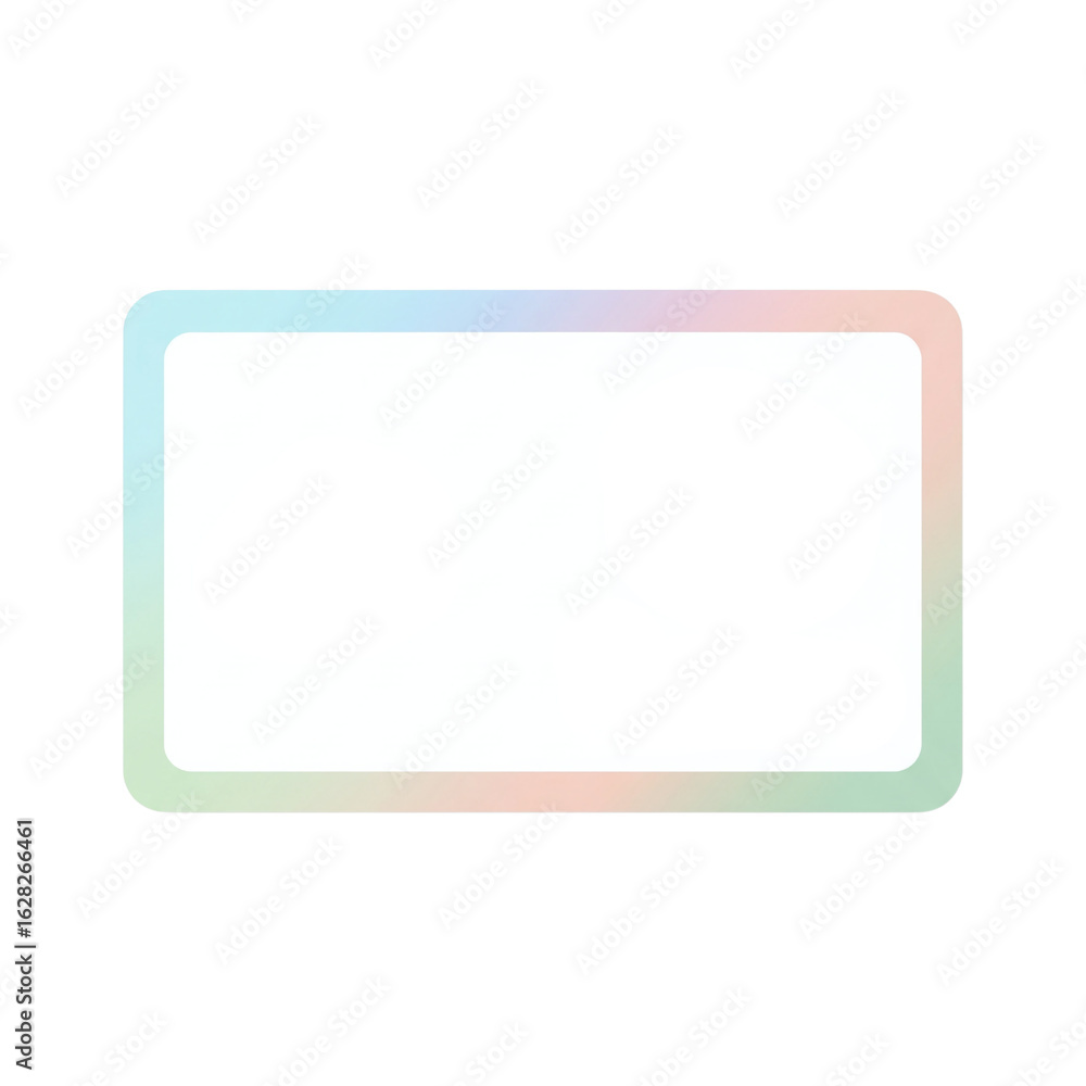 Blank template with an iridescent border Blank template with an iridescent border