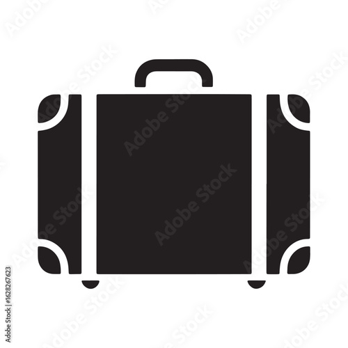 Classic Suitcase Silhouette A Travel Icon Representing Journeys Adventures and Exploration
