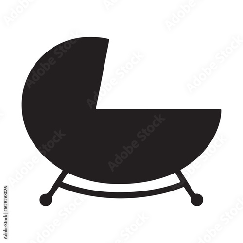 Baby Bassinet Icon Symbolizing Infant Care and Comfort for Newborns in Nursery or Home Setting