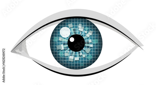 Digital Eye: Artificial intelligence and futuristic vision concept illustration