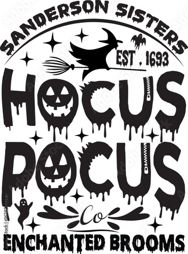 HOCUS POCUS TYPHOGRAPHY T-SHIRT DESIGN