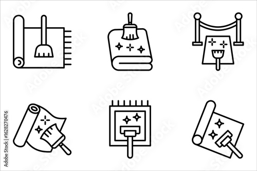 tissue box icon set, vector illustration on white background.