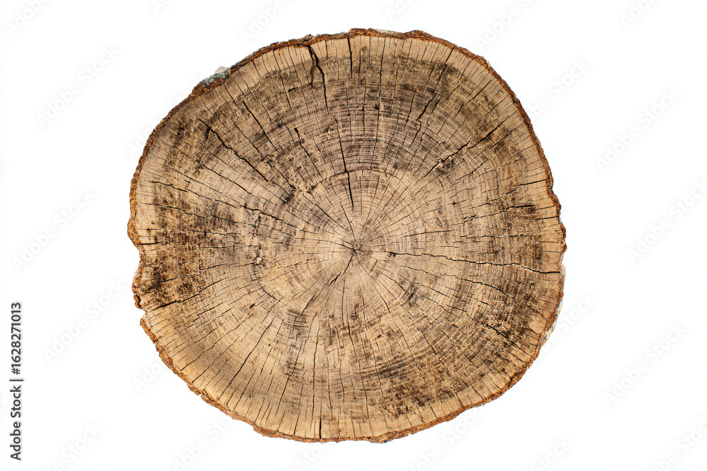 Fototapeta premium a tree stump with a white background