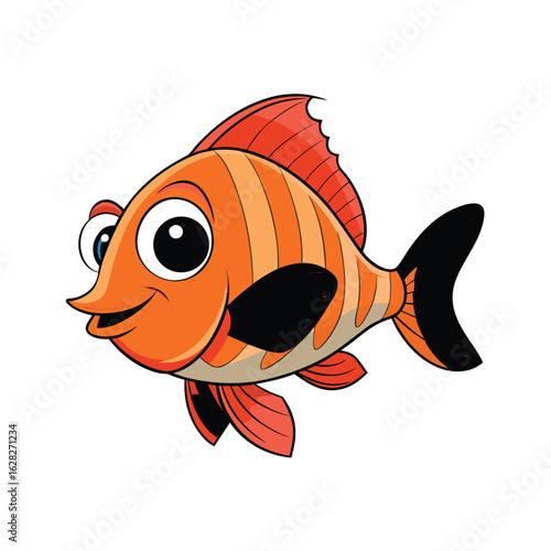vector illustration of an aquarium fish