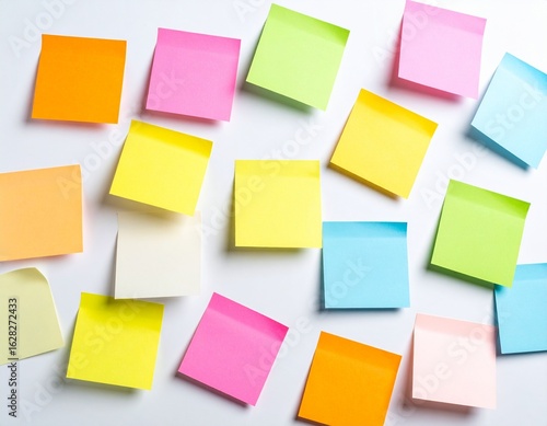 Wallpaper Mural Assorted colorful sticky notes scattered on a white surface. Torontodigital.ca