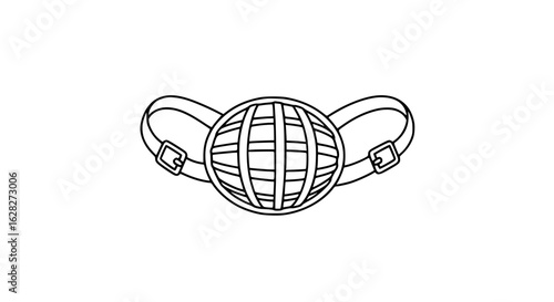 Muzzle minimalist black and white icon