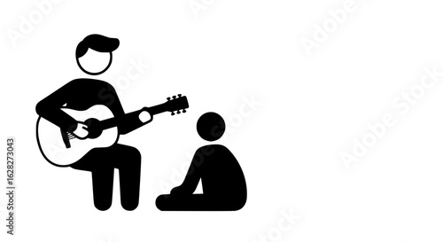 Playing guitar for another person