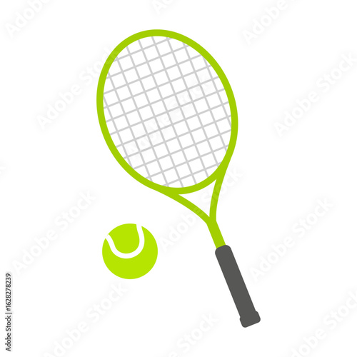 Tennis racket and ball