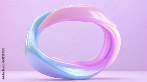 Pastel swirl sculpture on lilac backdrop, minimalist design, product display