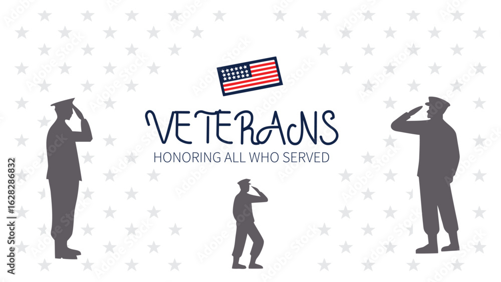 Fototapeta premium professional high quality Veterans Honoring All Who Served