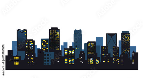 Night City Skyline Illustration