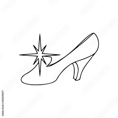 princess high heel with glowing effect