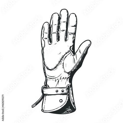 Crafting leather gloves artisans in action workshop environment detailed illustration. Vector illustration